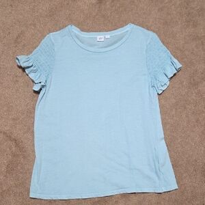 GAP Women's Sky Blue Short Sleeve Top